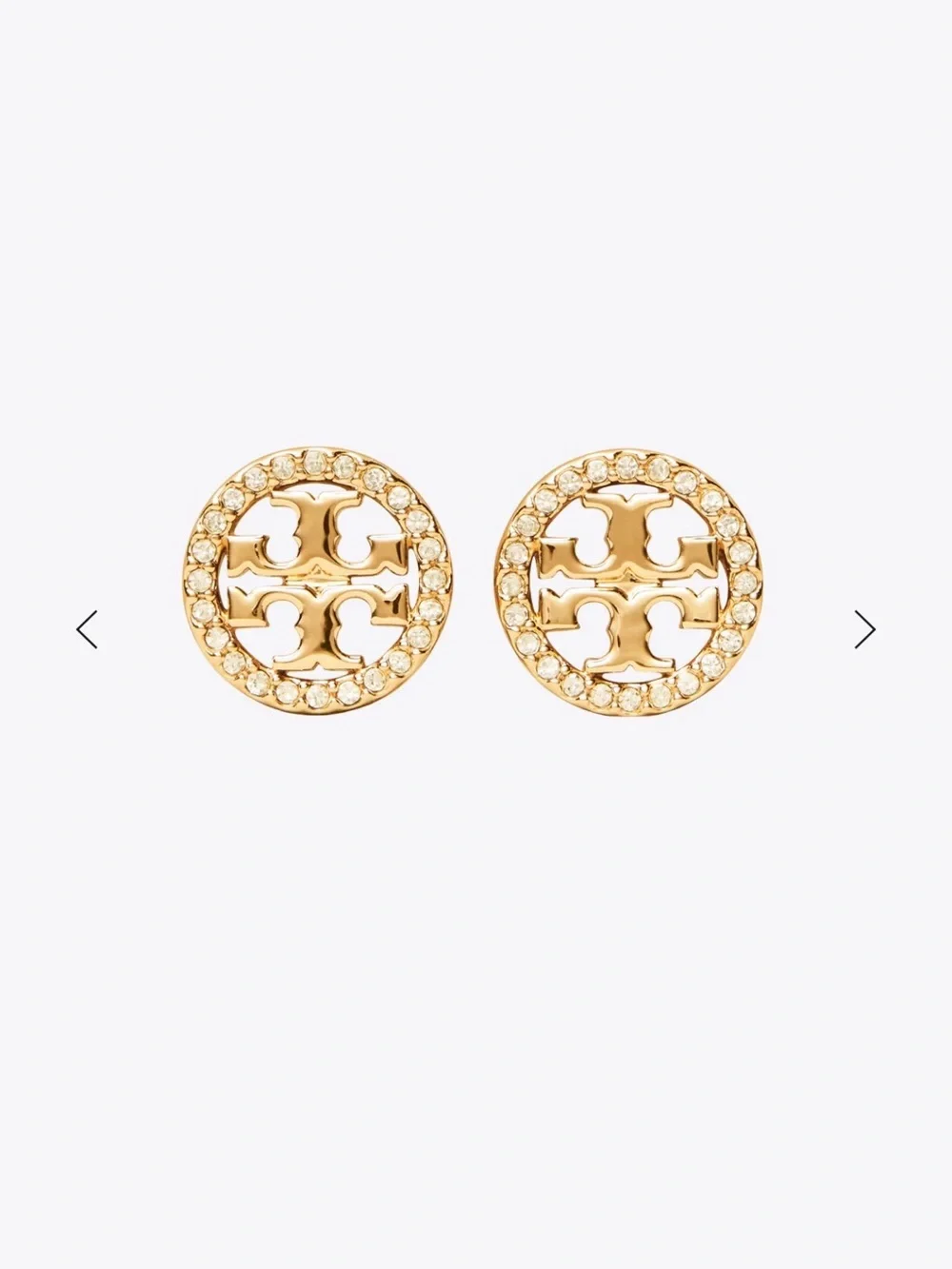 TORY BURCH *NWT* Miller Pave Pendant Necklace and Stud Earring Set in Gift Box